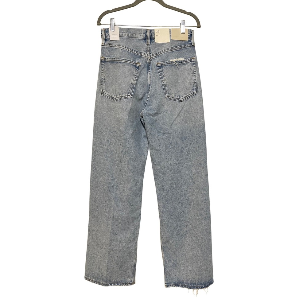 Citizens of Humanity Ayla Baggy Distressed High Rise Button Fly Jean Blue 25 NWT - Picture 3 of 15